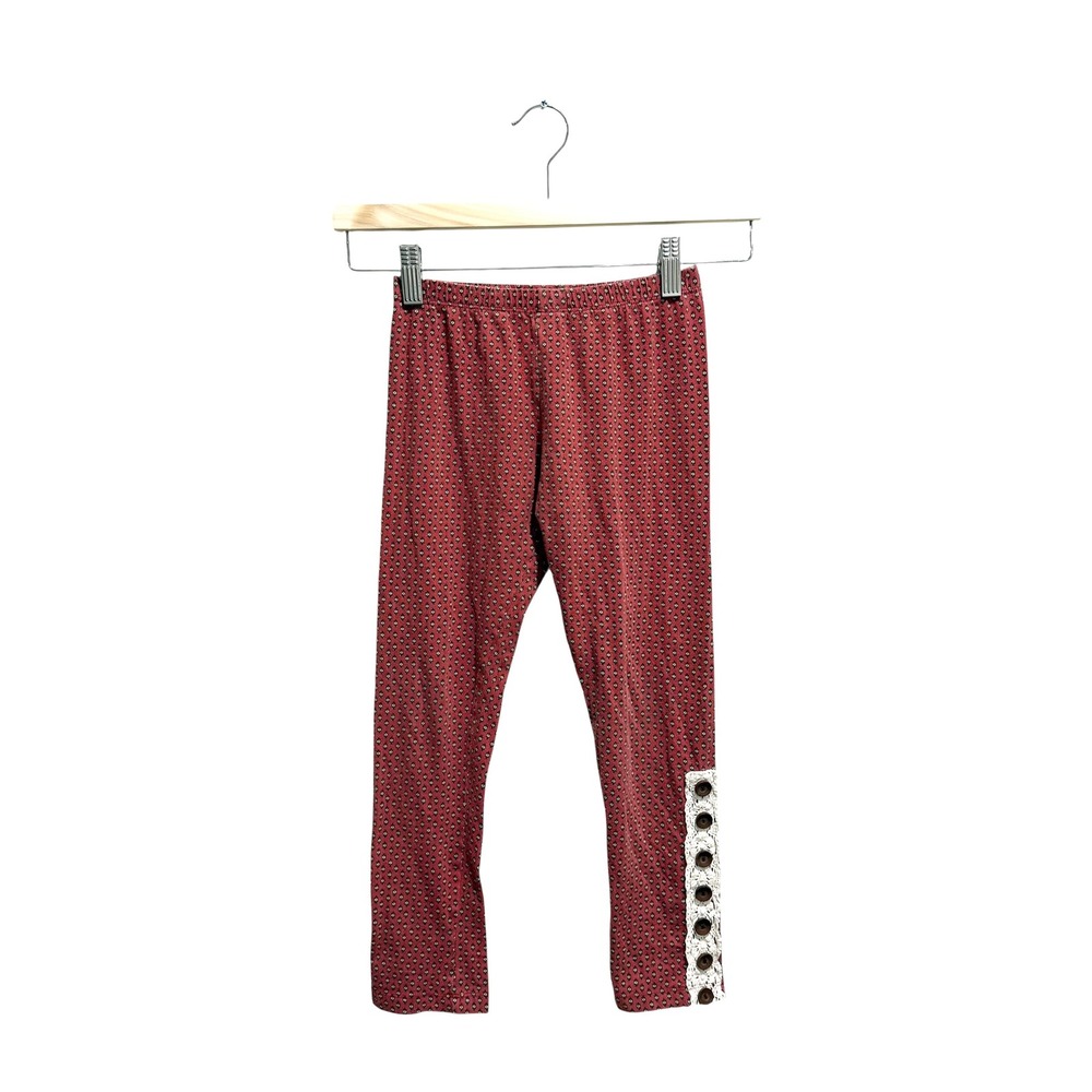 Mustard Pie Girls Red Print Leggings‎ Size 8